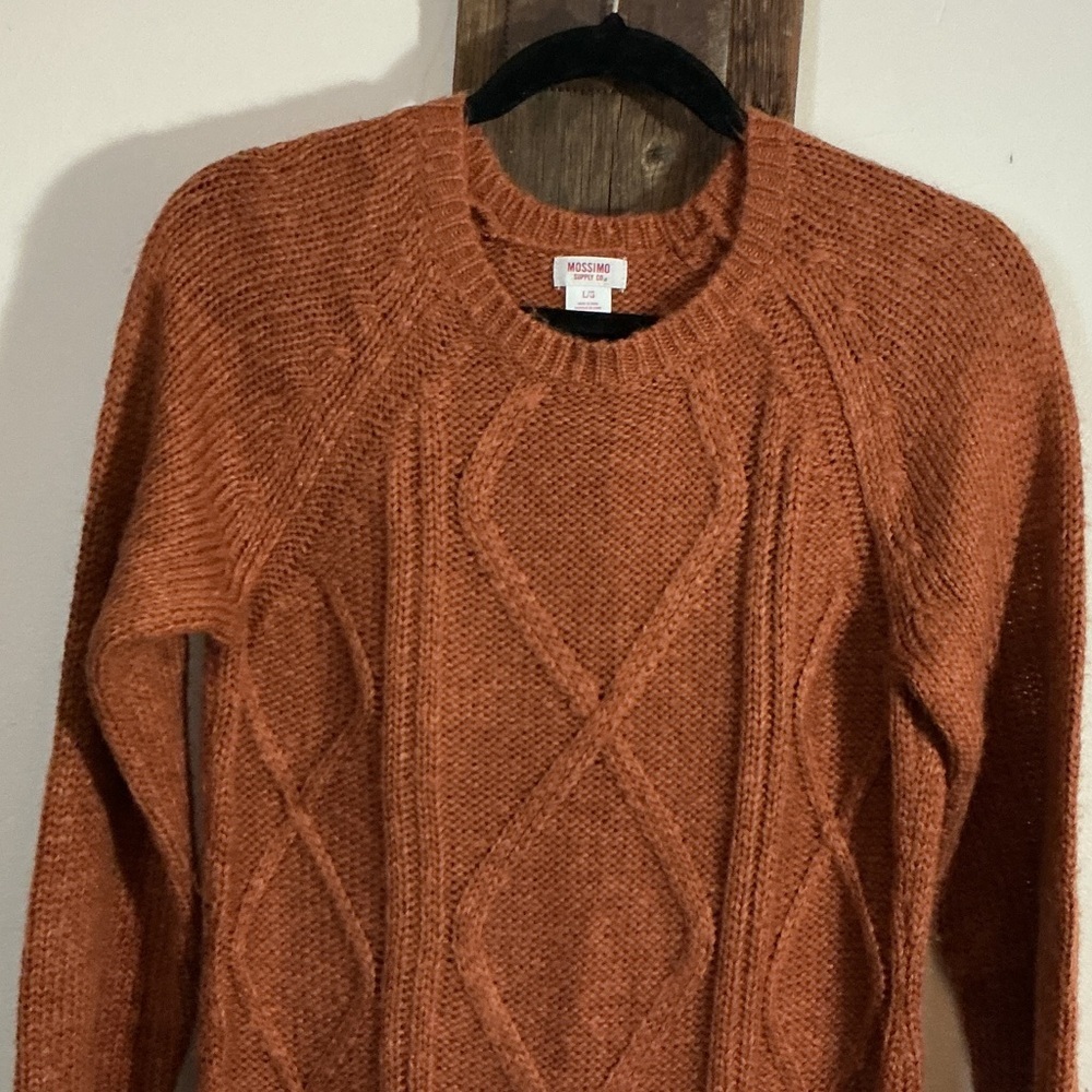 Orange comfortable and soft sweater dress. - Picture 3 of 5